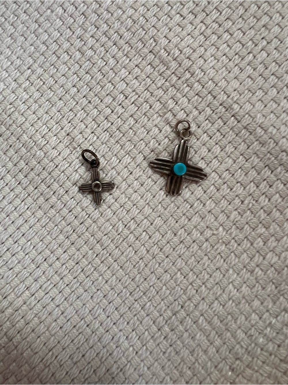 Sterling Silver Zia Pendant with Turquoise Accent